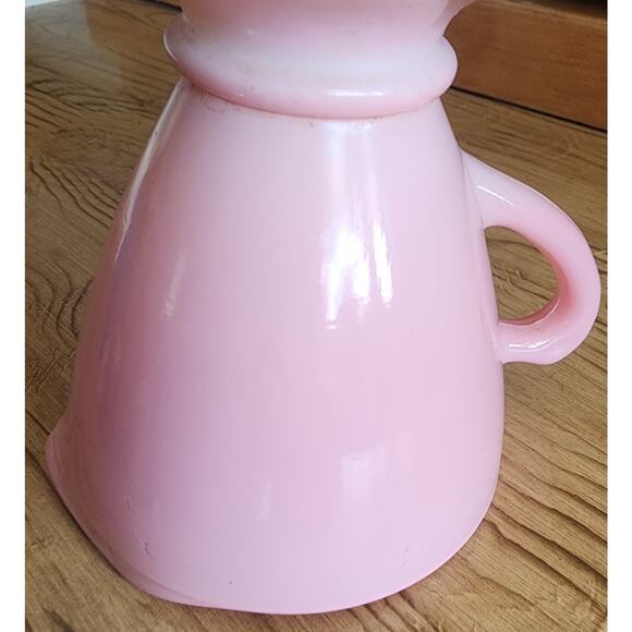 Vintage Hazel Atlas Ovide Pink Creamer Platonite Glass Very Pretty See Pictures - Picture 14 of 16